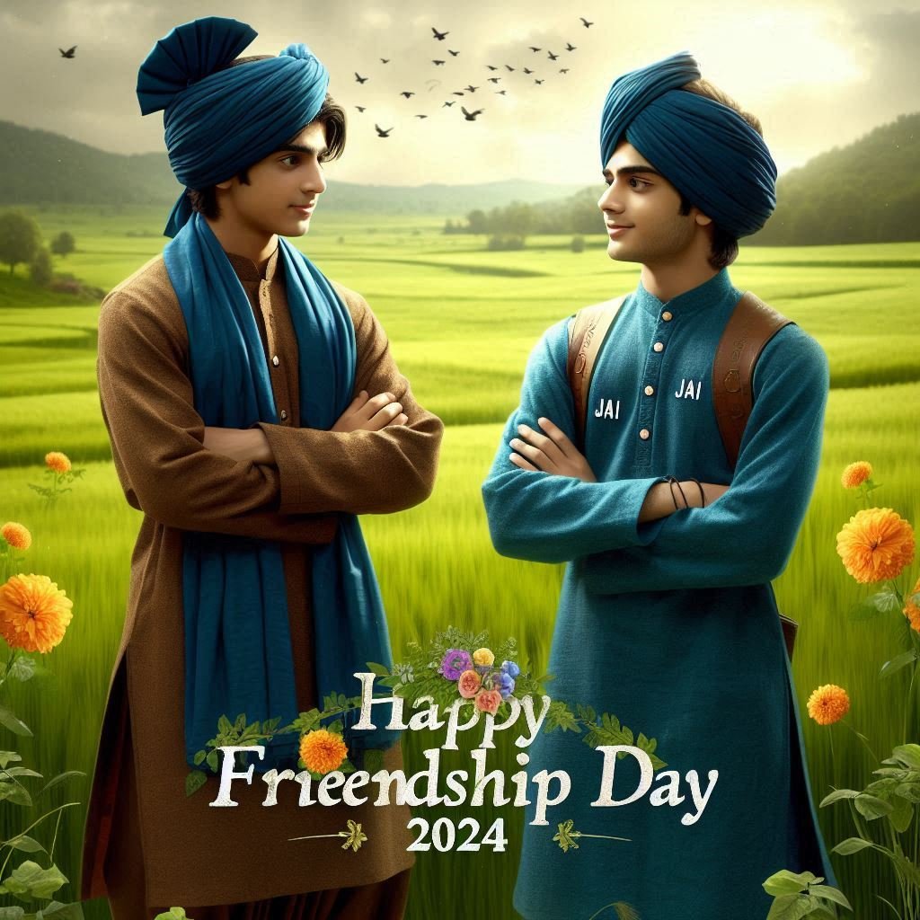 "Vikram and Jai: Celebrating Friendship Day 2024 in Traditional Style"